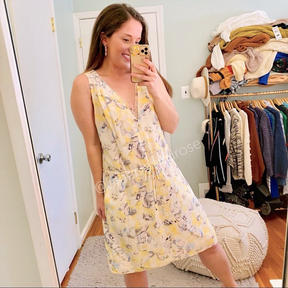 Rebecca Taylor Yellow Cream Dress